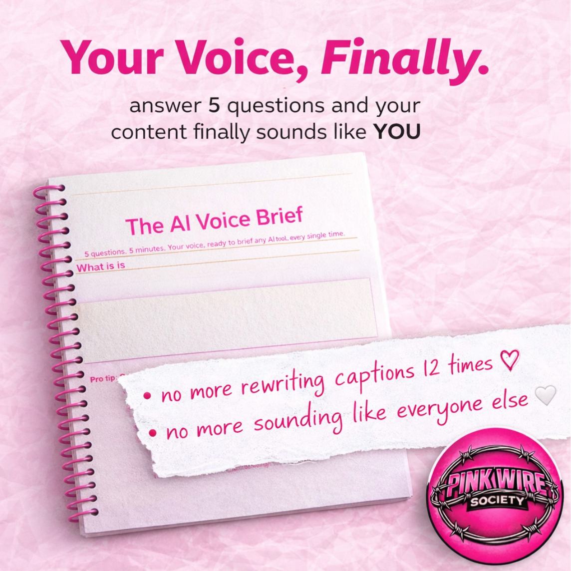 The “Finally Sounds Like Me” Voice Brief