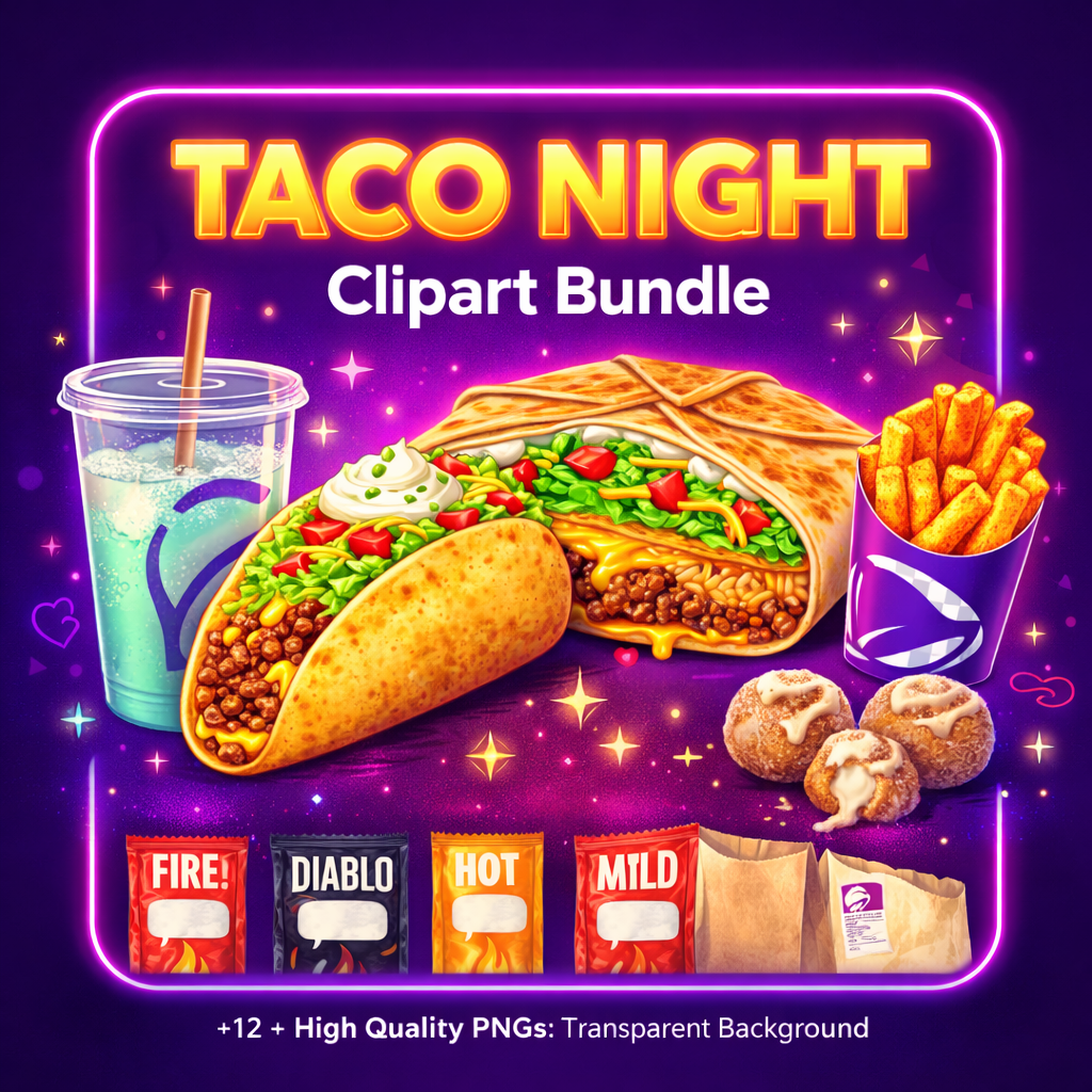 🌮✨ Taco Night Clipart Bundle ✨🌮